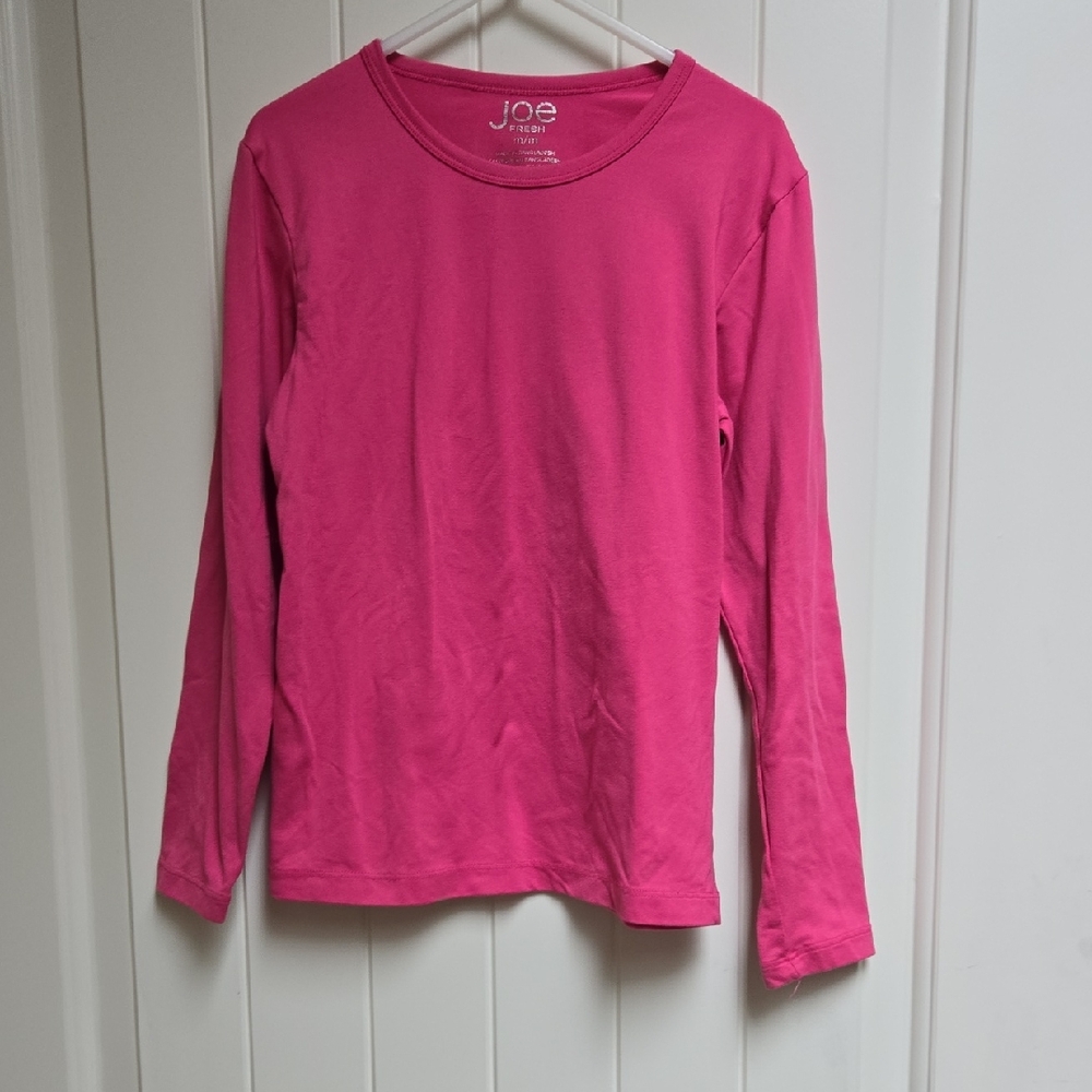 Joe Fresh Kids Fuchsia Pink Long Sleeve Tee Kids Children Medium